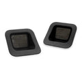 License plate lights with smoke lens for RAM. Two black square rubber grommets with square-shaped cutouts, displayed on a clean white background.