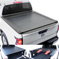 Nissan Frontier truck with a tonneau cover and additional storage compartments.