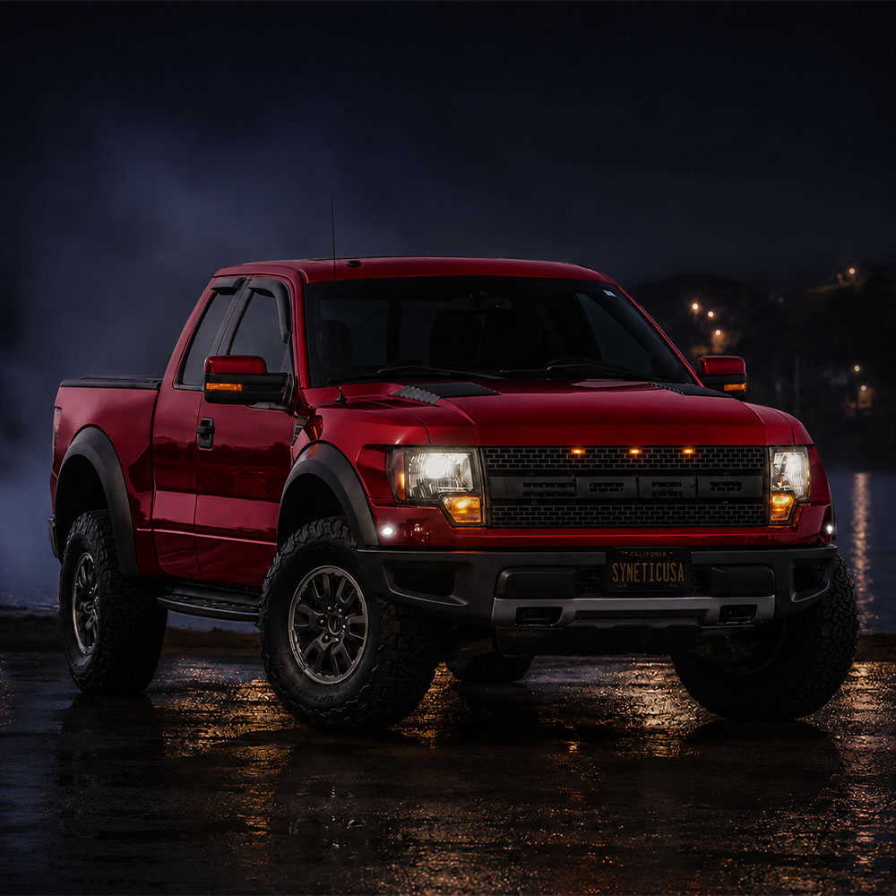 Ford F-150 Raptor Side Marker White LED Turn Signal Lights Smoked Lens