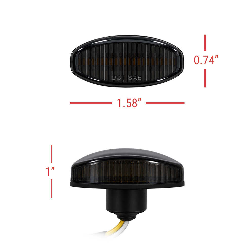 Ford F-150 Raptor Side Marker White LED Turn Signal Lights Smoked Lens