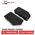 Stake Pocket Covers Caps Truck Bed Rail Protection Black 2 pcs