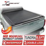 Truck bed cover with JCWin Auto branding on a white background