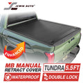 Truck bed cover with JCWin Auto branding on a white background