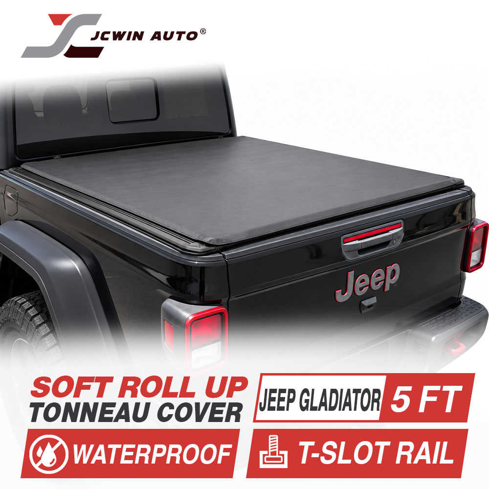 Jeep Gladiator Soft Roll-Up with T-Slot Rails Tonneau Cover