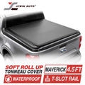 Soft roll-up tonneau cover for Ford Maverick 4.5ft, waterproof with T-slot rail