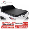 Silverado/Sierra EV Model Soft Roll-Up with T-Slot Rails Tonneau Cover
