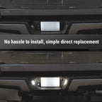 License Plate Light Bulbs Assembly - White LED Clear Lens