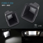 License Plate Light Bulbs Assembly - White LED Clear Lens
