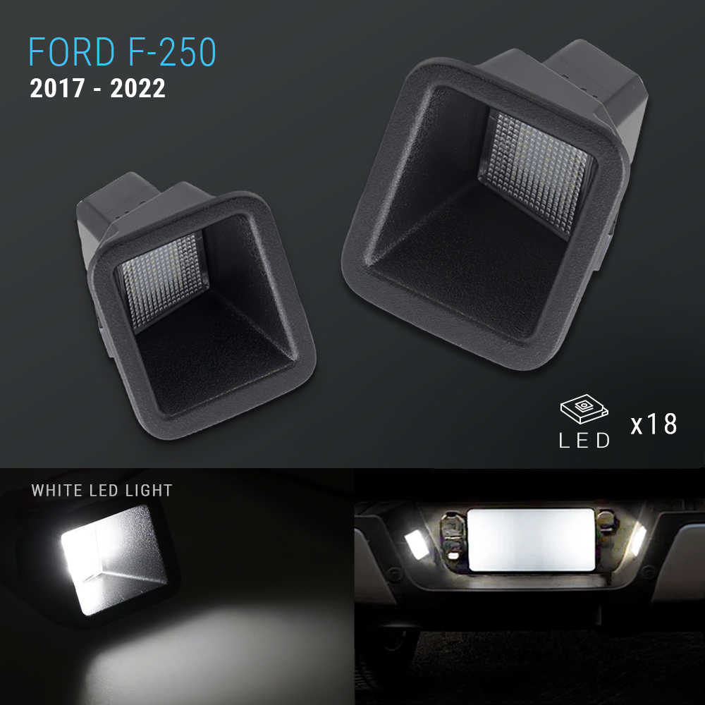 License Plate Light Bulbs Assembly - White LED Clear Lens
