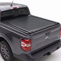 Manual retractable truck bed cover shown installed on a Gray Maverick pickup truck