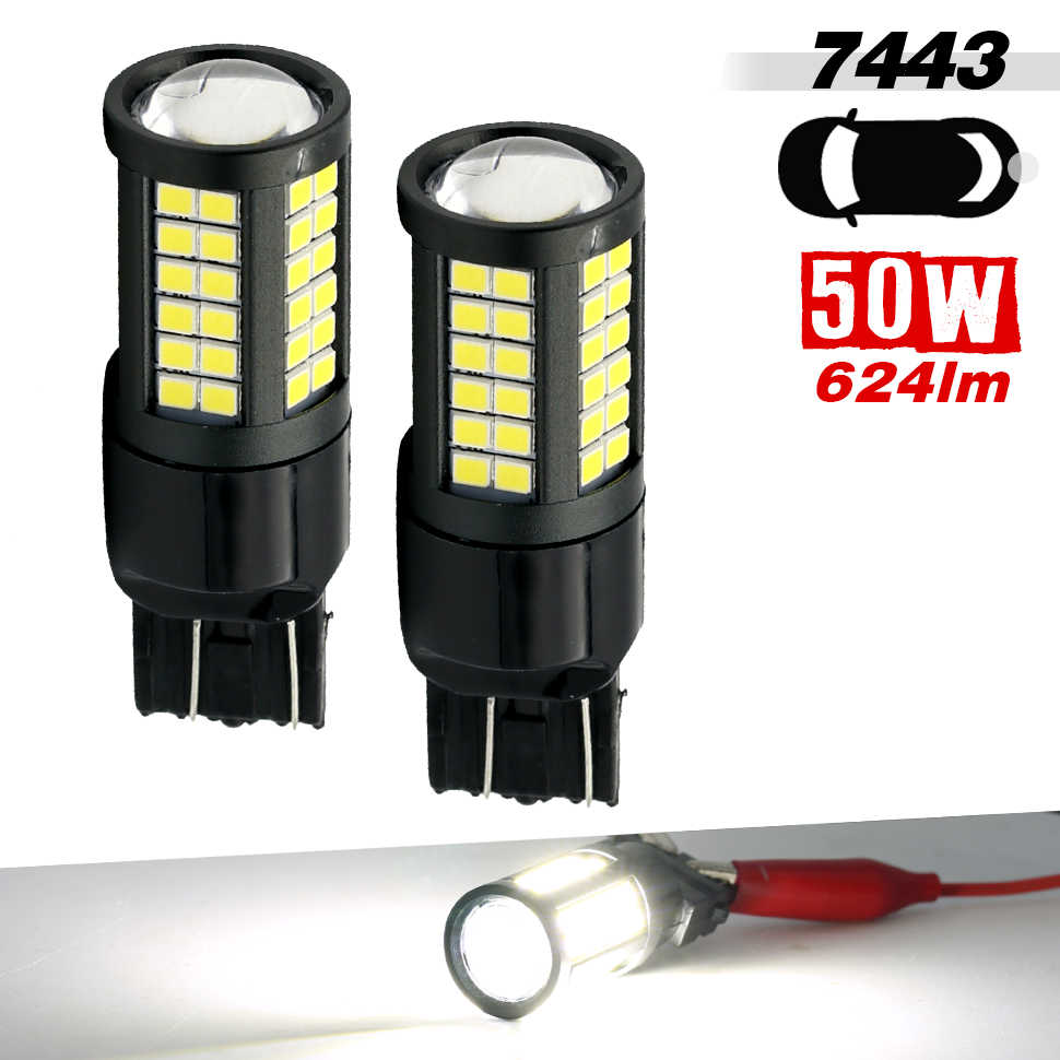 Single Color LED Light Bulbs - White / Red / Yellow - 64 SMDs - 3157 / 7443 / 1157