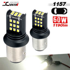 Single Color LED Light Bulbs - White / Red / Yellow - 24 SMDs - 3157 / 7443 / 1157