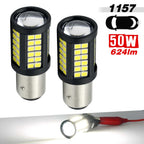 Single Color LED Light Bulbs - White / Red / Yellow - 64 SMDs - 3157 / 7443 / 1157