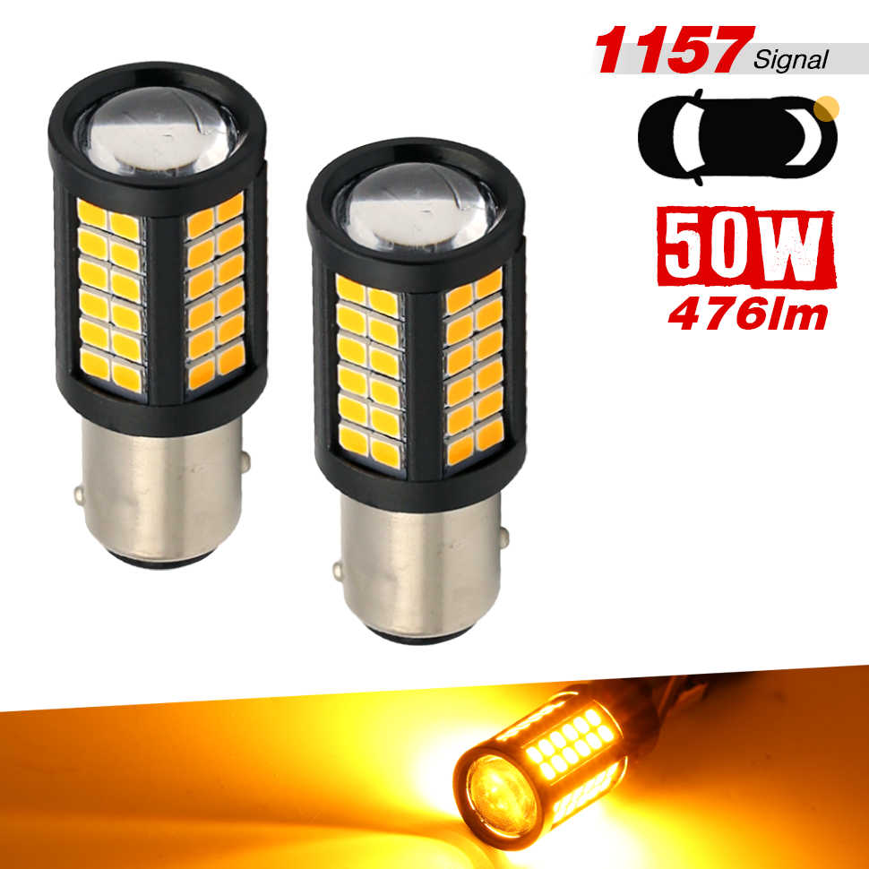 Single Color LED Light Bulbs - White / Red / Yellow - 64 SMDs - 3157 / 7443 / 1157