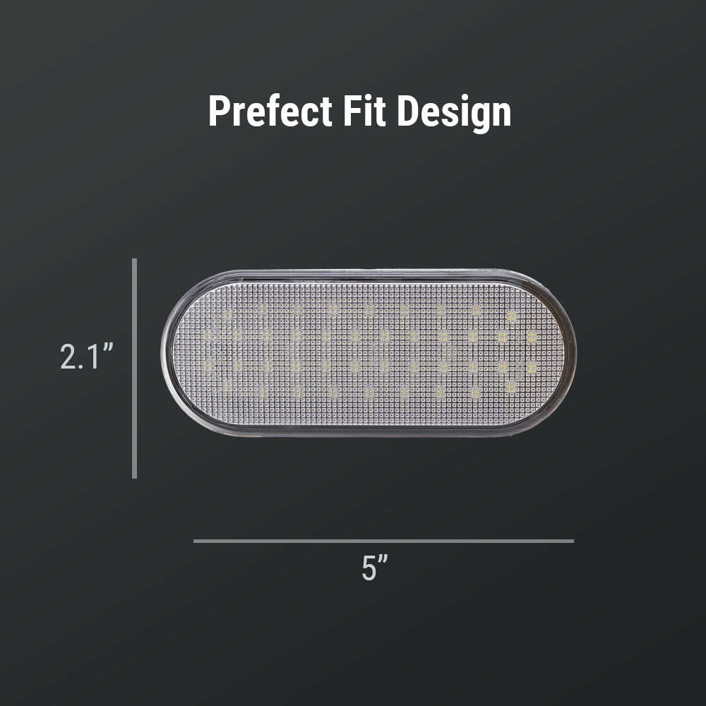 5-inch LED side marker light with perfect fit design, 2.1 inches high, for trucks like F-150, Ram, Silverado