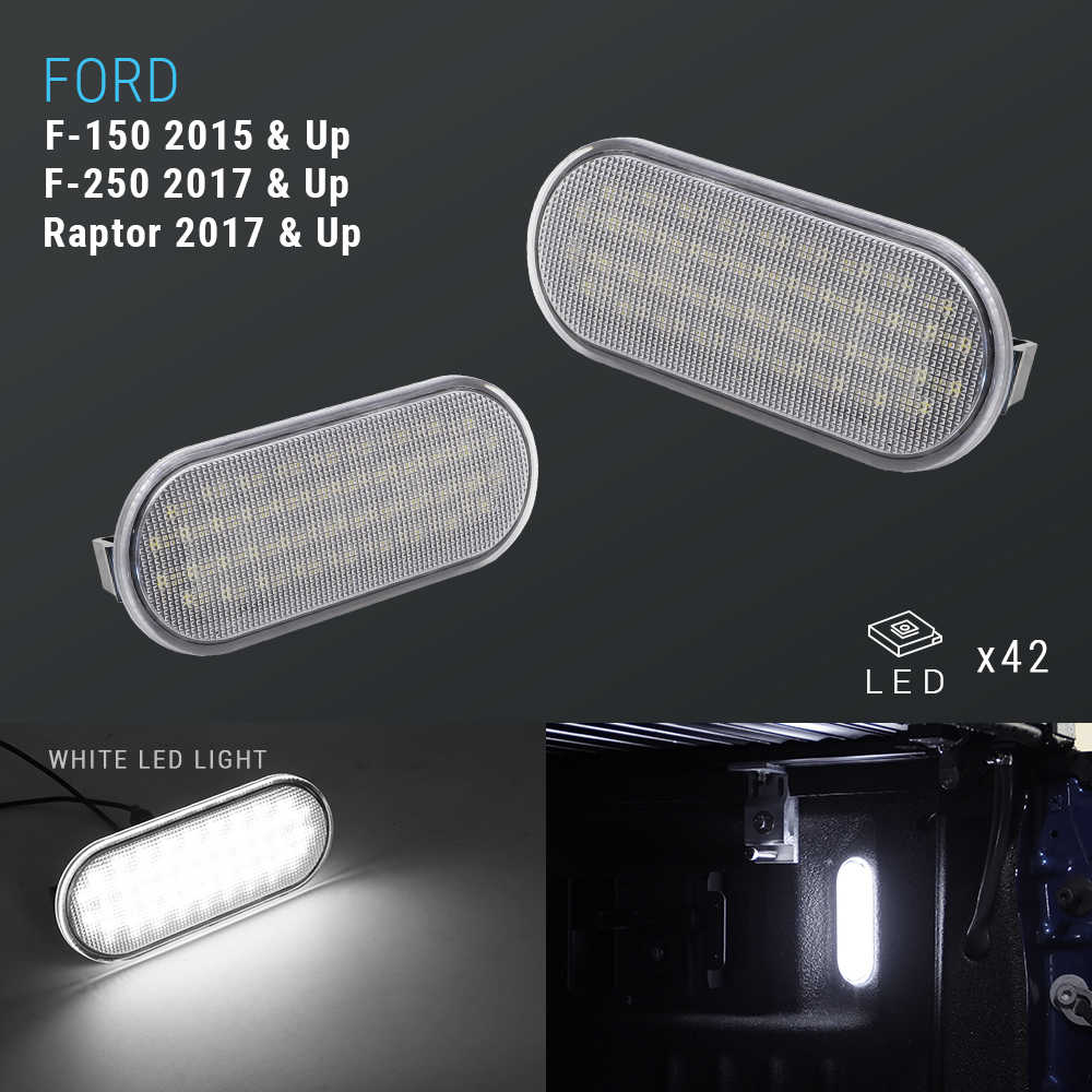 White LED cargo bed light for Ford F-150, F-250, Raptor 2015+, 42 LEDs, bright illumination