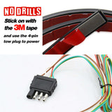 Car wrap strip with 3M tape and 4-pin tow plug on a white background