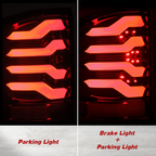 AlphaRex 2014-2018 GMC Sierra 1500 LED Red Smoke Tail Lights Brake Lamp Housing Assembly
