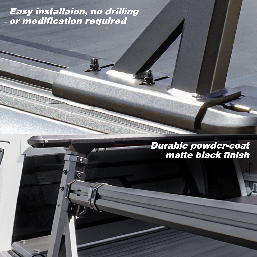 R1S Heavy Duty Aluminum Ladder Rack for Retractable PRO Series Truck Bed Cover