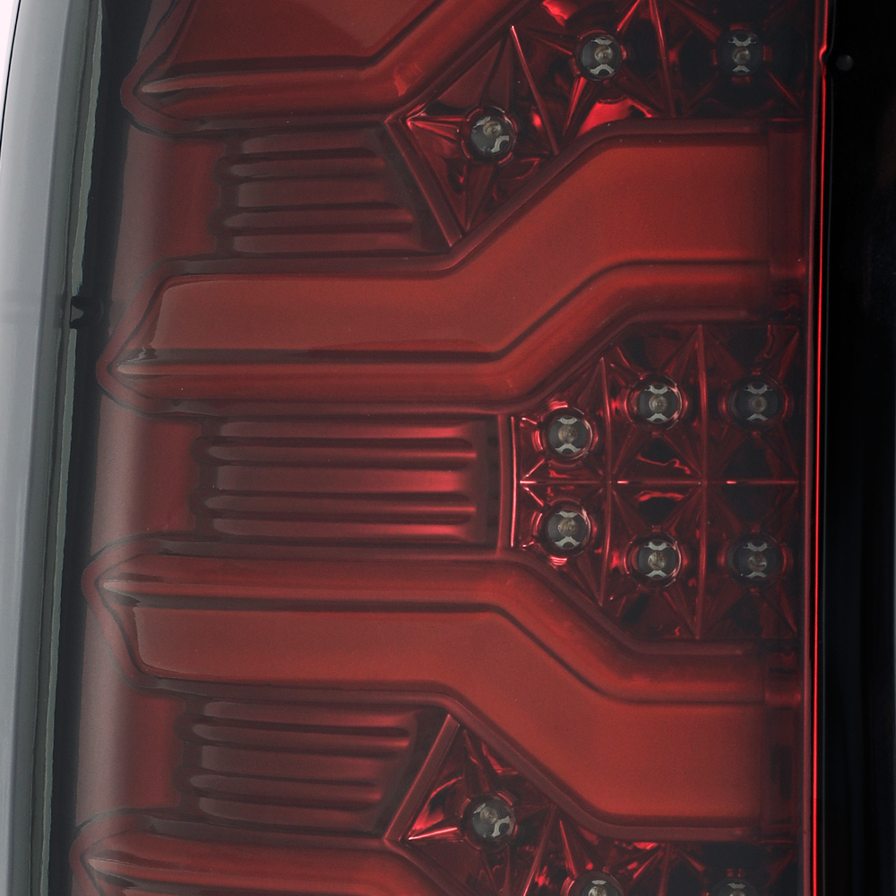 AlphaRex 2014-2018 GMC Sierra 1500 LED Red Smoke Tail Lights Brake Lamp Housing Assembly