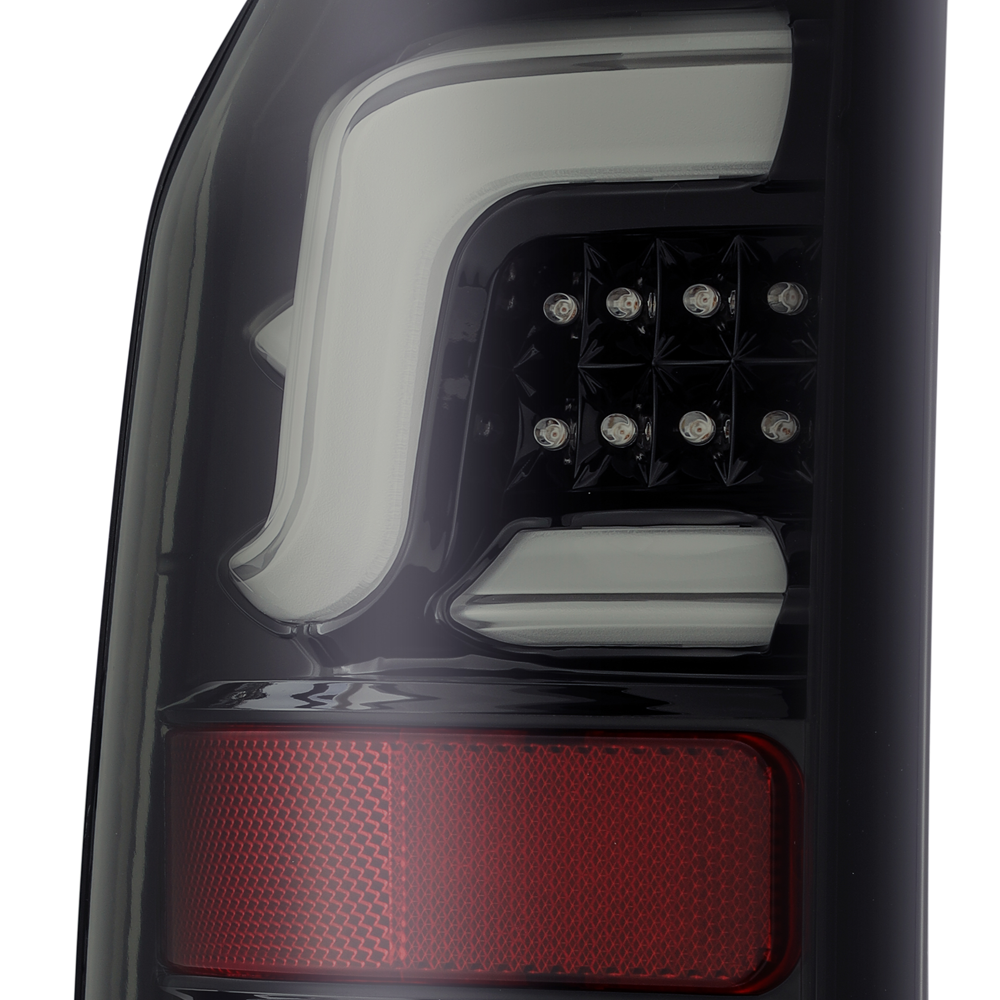 AlphaRex 2014-2021 Toyota Tundra Tail Lights LED Jet Black Smoke Brake Lamp Assembly