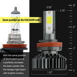 Syneticusa H11/H9/H8 High/Low Beams LED Headlight Bulbs, 25W 6000K COB