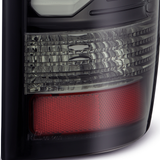 AlphaRex 2009-2018 Ram 1500 LED Jet Black Smoke Tail Lights Brake Lamp Housing Assembly