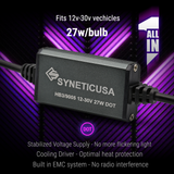 Syneticusa H11/H9/H8 High/Low Beams LED Headlight Bulbs, 27W 6000K CSP