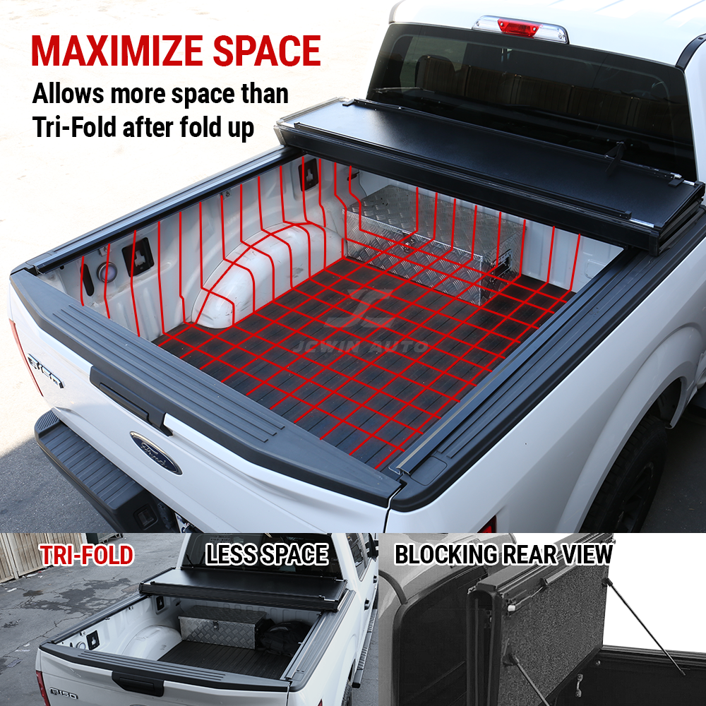 Ford F-150 Hard Quad Fold Tonneau Cover (2009-2020 5.5ft Bed)