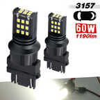 1157/3157/7443 WHITE REVERSE/BRAKE/SIGNAL LED BULBS (SMD 2016, 24 LED chips)