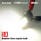 1157/3157/7443 WHITE REVERSE/BRAKE/SIGNAL LED BULBS (SMD 2016, 24 LED chips)
