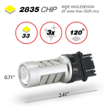 1157/3157/7443 Red Strobe Flash Tail Brake LED Bulbs (SMD 2835, 33 LED chips)