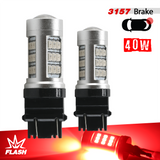 1157/3157/7443 Red Strobe Flash Tail Brake LED Bulbs (SMD 2835, 33 LED chips)