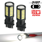 1157/3157/7443 WHITE EXTRA BRIGHT REVERSE/BRAKE/SIGNAL LED BULBS (SMD 2835, 64 LED chips)