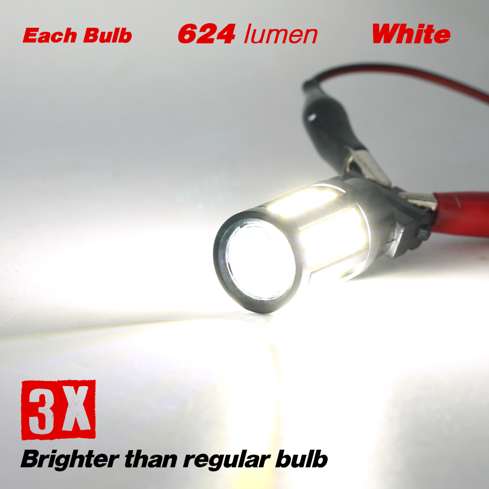 1157/3157/7443 WHITE EXTRA BRIGHT REVERSE/BRAKE/SIGNAL LED BULBS (SMD 2835, 64 LED chips)