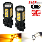 Switchback LED Light Bulbs - White/Amber 64 SMDs - 1157 / 3157 / 7443