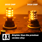 Switchback LED Light Bulbs - White/Amber 64 SMDs - 1157 / 3157 / 7443