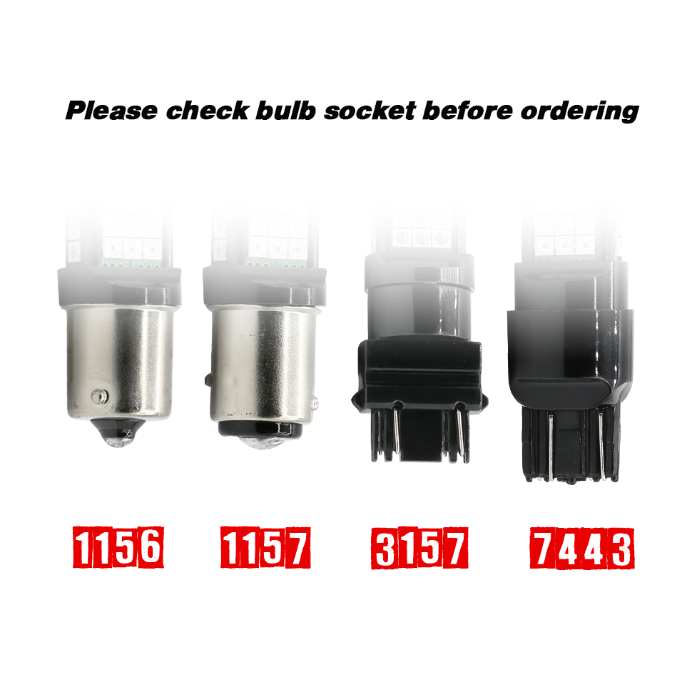1157/3157/7443 YELLOW EXTRA BRIGHT TURN SIGNAL LED BULBS (SMD 2835, 64 LED chips)