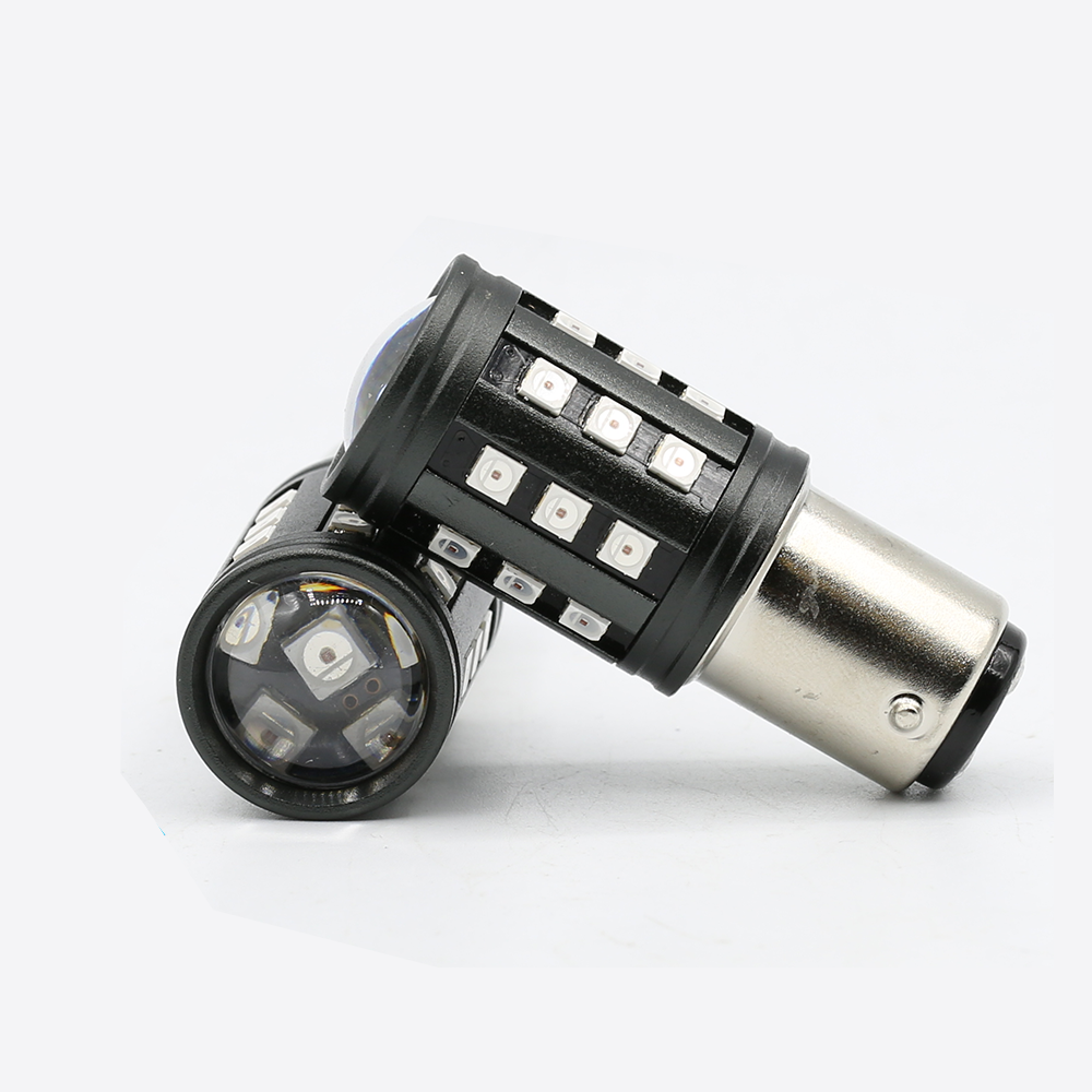 1157/3157/7443 Red Extra Bright Tail Brake LED Bulbs (SMD 3030, 30 LED chips)