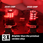 1157/3157/7443 Red Strobe Flash Tail Brake LED Bulbs (SMD 3030, 30 LED chips)