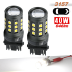 1157/3157/7443 White Extra Bright Reverse/Brake/Signal LED Bulbs (SMD 3030, 30 LED chips)