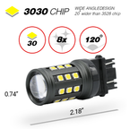 1157/3157/7443 White Extra Bright Reverse/Brake/Signal LED Bulbs (SMD 3030, 30 LED chips)
