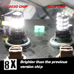 1157/3157/7443 White Extra Bright Reverse/Brake/Signal LED Bulbs (SMD 3030, 30 LED chips)