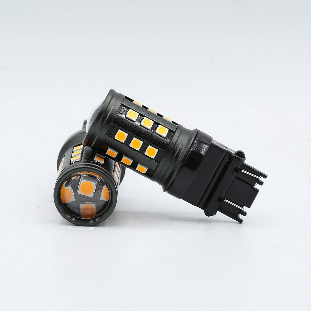 1157/3157/7443 Yellow Extra Bright Turn Signal LED Bulbs (SMD 3030, 30 LED chips)