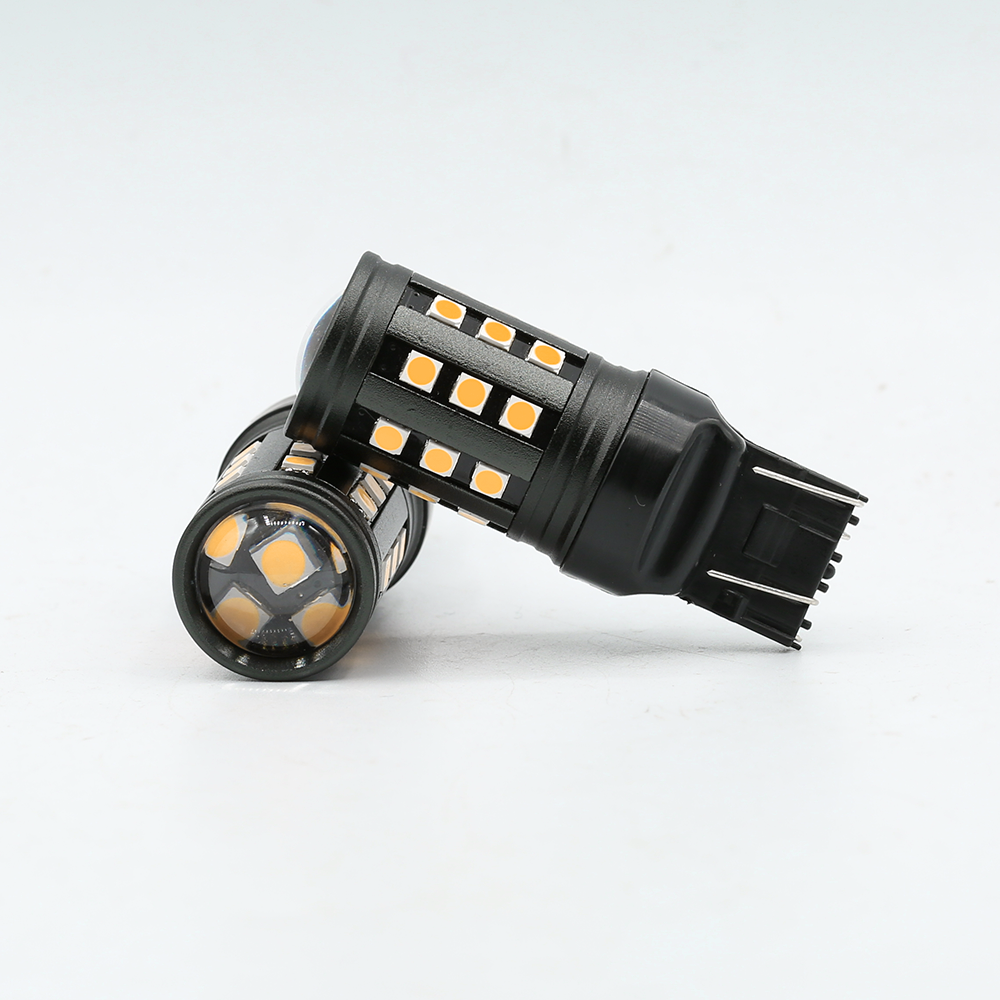 1157/3157/7443 Yellow Extra Bright Turn Signal LED Bulbs (SMD 3030, 30 LED chips)