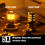 1157/3157/7443 Yellow Extra Bright Turn Signal LED Bulbs (SMD 3030, 30 LED chips)