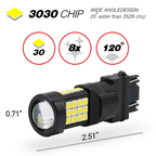 1157/3157/7443 White Extra Bright Reverse/Brake/Signal LED Bulbs (SMD 3030, 36 LED chips)