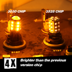 Switchback LED Light Bulbs - White/Amber 36 SMDs - 3157 / 7443 / 1157