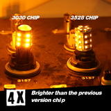 1157/3157/7443 Amber/White Switchback LED Bulbs (SMD 3030, 36 LED chips)