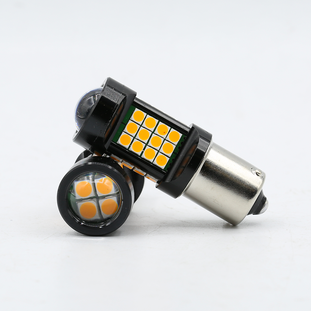 1157/3157/7443 Yellow Extra Bright Turn Signal LED Bulbs (SMD 3030, 36 LED chips)